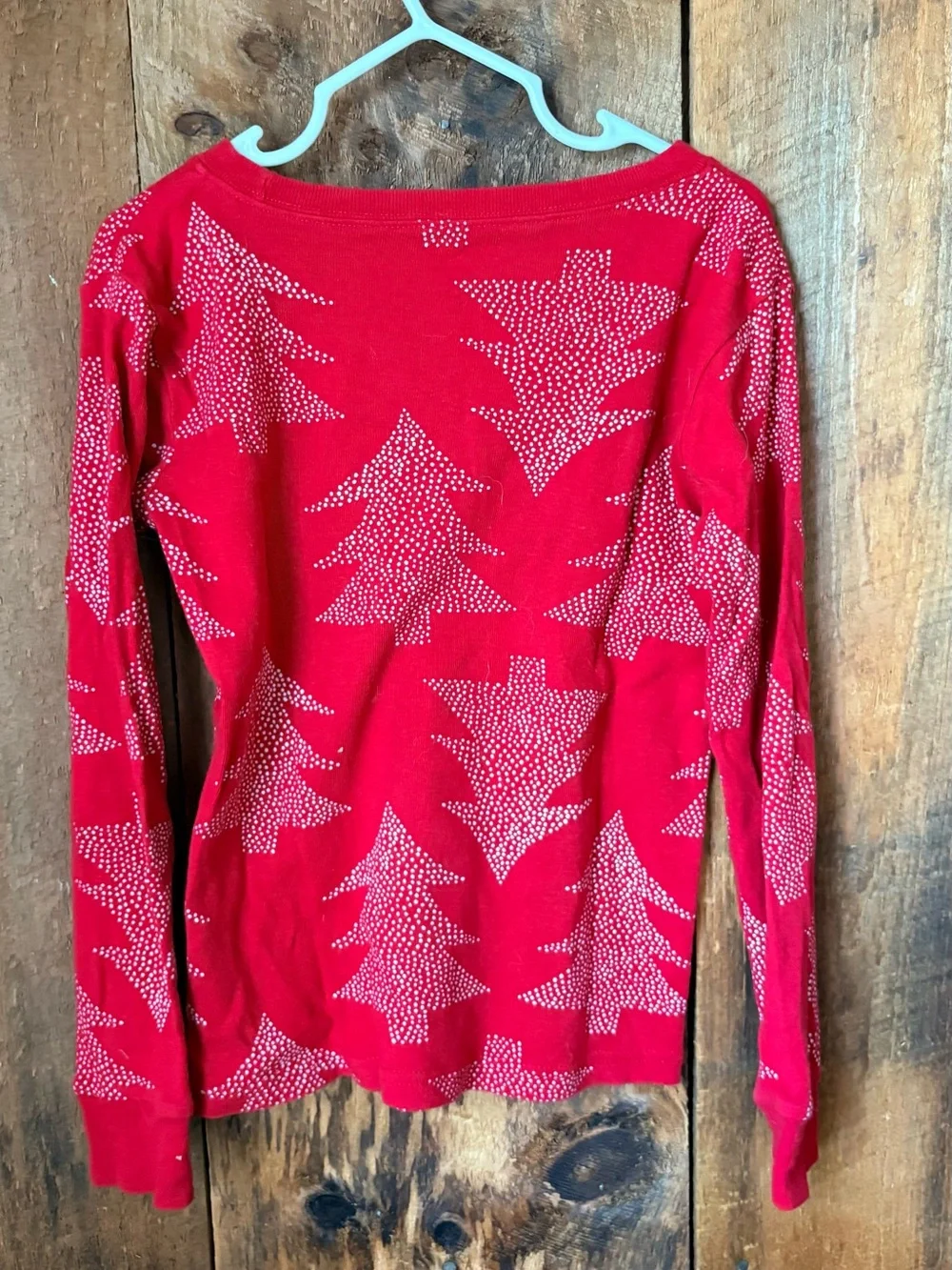 Carter's Red  Long-Sleeve Pajama Set with Tree Pattern